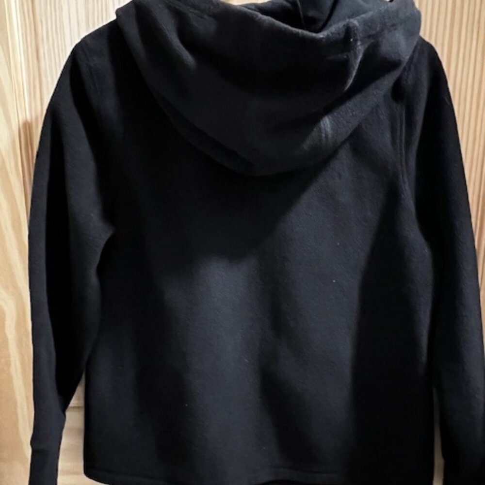 Calvin Klein Performance Fleece Hoodie Womens M Black Good Zip Up Logo Sleeve - Picture 2 of 9